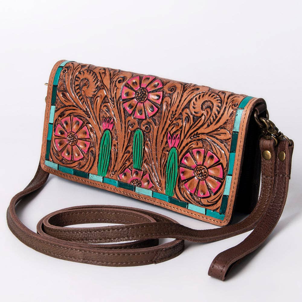 Cowgirl or Cactus Organiser Genuine Western Leather Women: LS western
