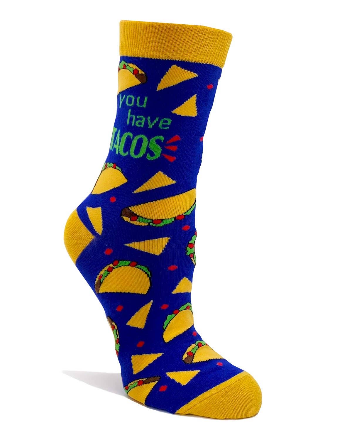 Go Away Unless You Have Tacos Women's Novelty Crew Socks- Fabdaz