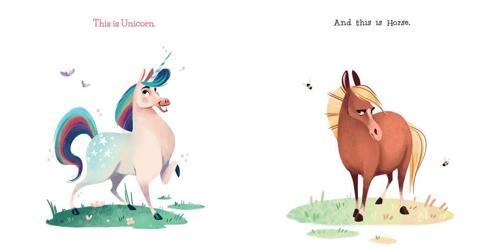 Unicorn and Horse are Friends Familius