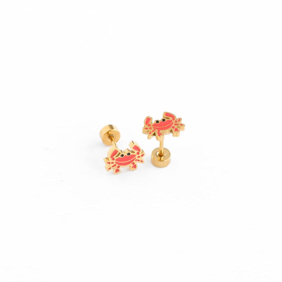Crab Stud Earrings Pip Pop