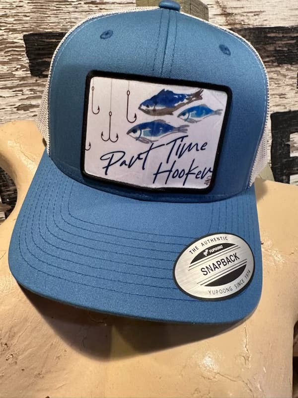 Part Time Hooker Hat Aqua/White Crooked Halo