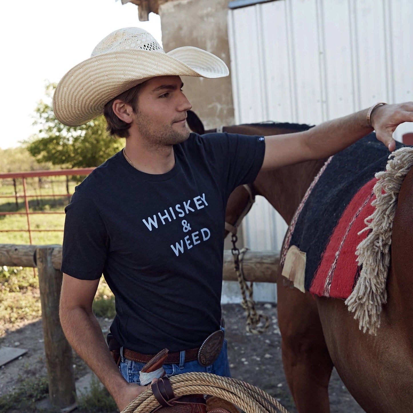 Cowboy Reserve Whiskey & Weed T-Shirt: S-2X CC TX