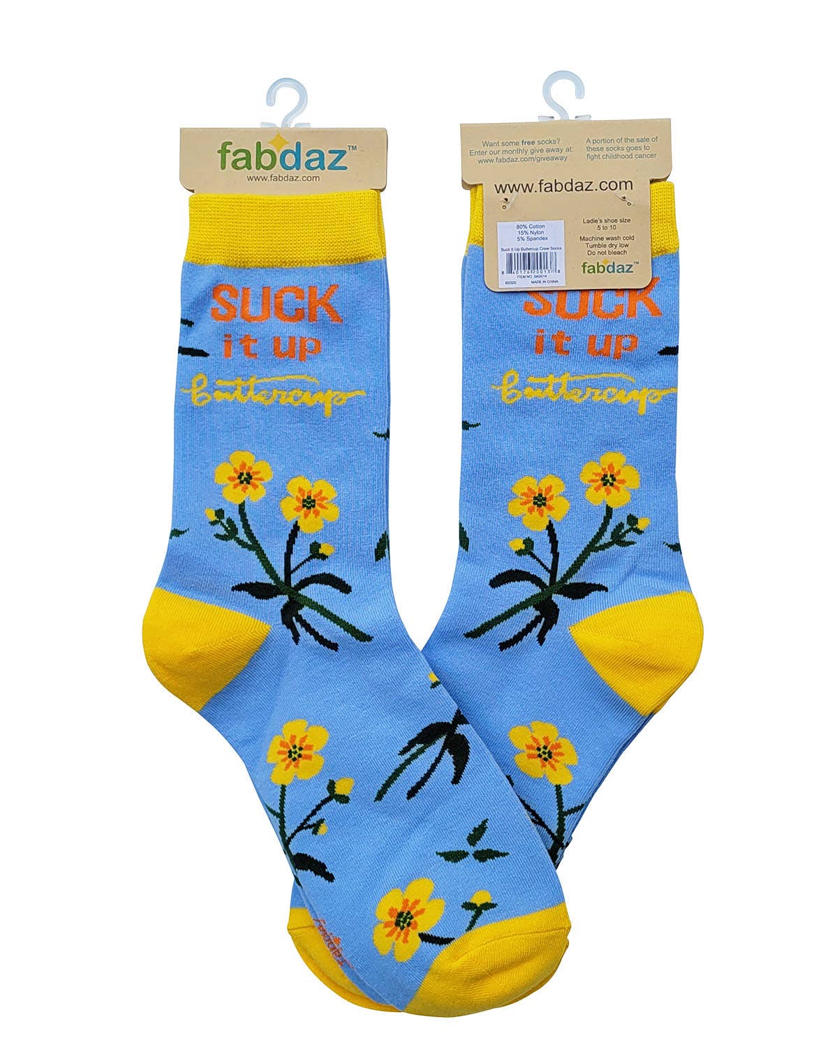 Suck It Up Buttercup Women's Crew Socks Fab daz