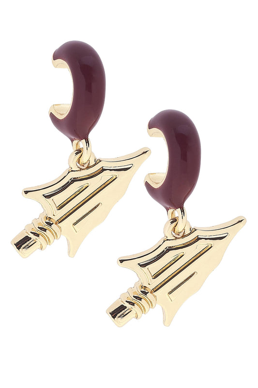 Florida State Seminoles Logo Huggie Hoop Earrings