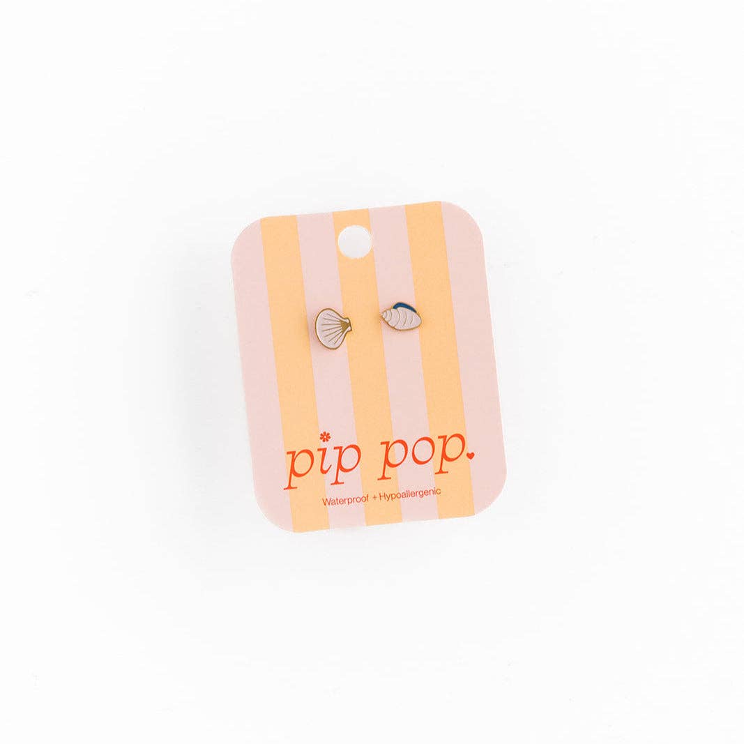 Shell Stud Earrings Pip Pop