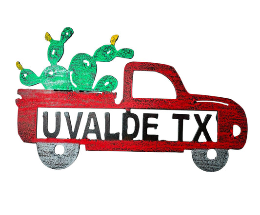 Uvalde Cactus truck magnet - Whimsies