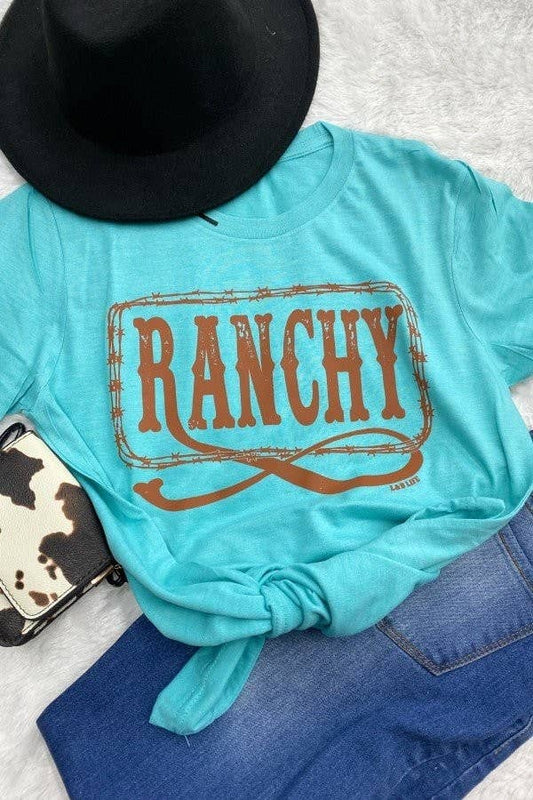 BC Ranchy Cute, Trendy, Ranchy, Western, Country: Turquoise L&B