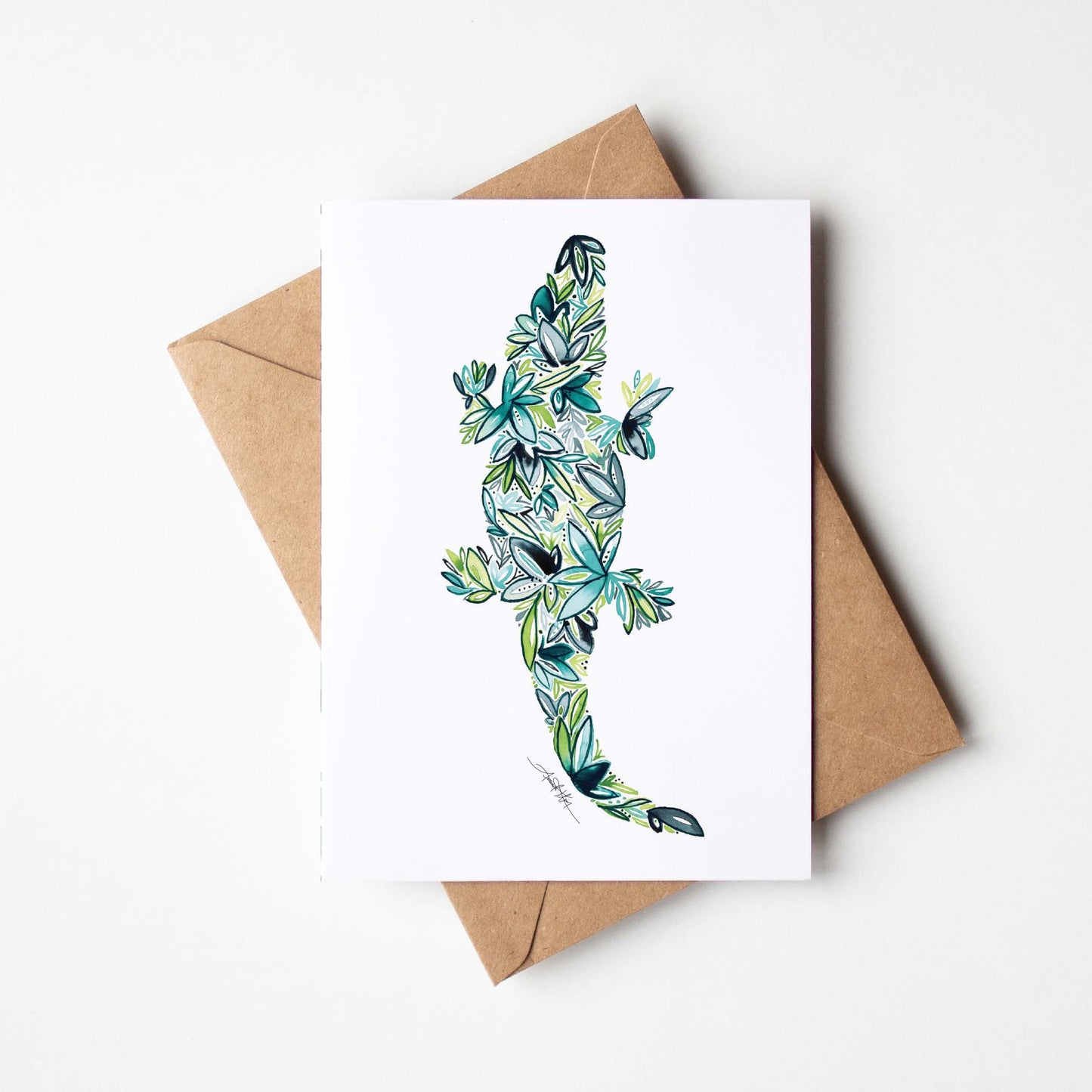 Alligator Single Note Card