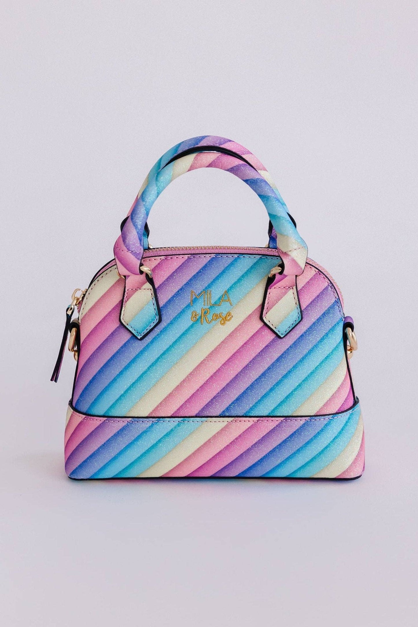 Rainbow Glitter Girl's Crossbody Purse Mila