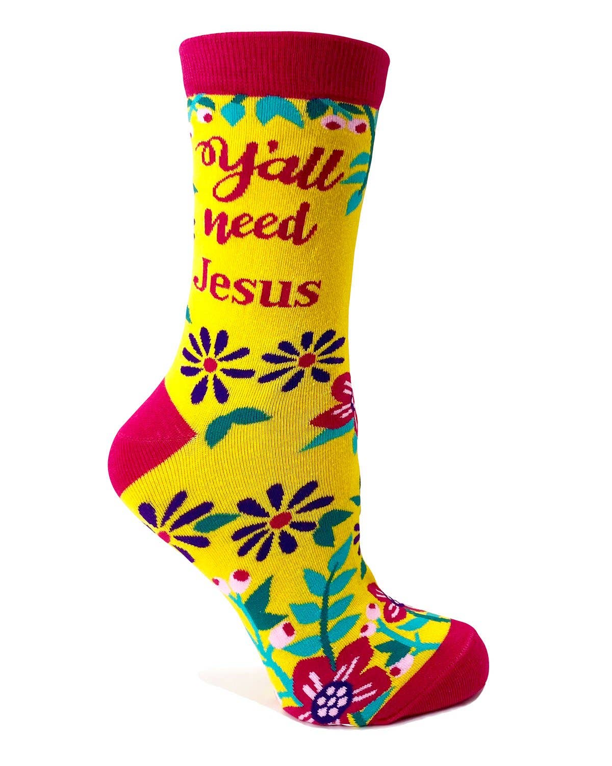 Y'all Need Jesus Women's Crew Socks Fab daz