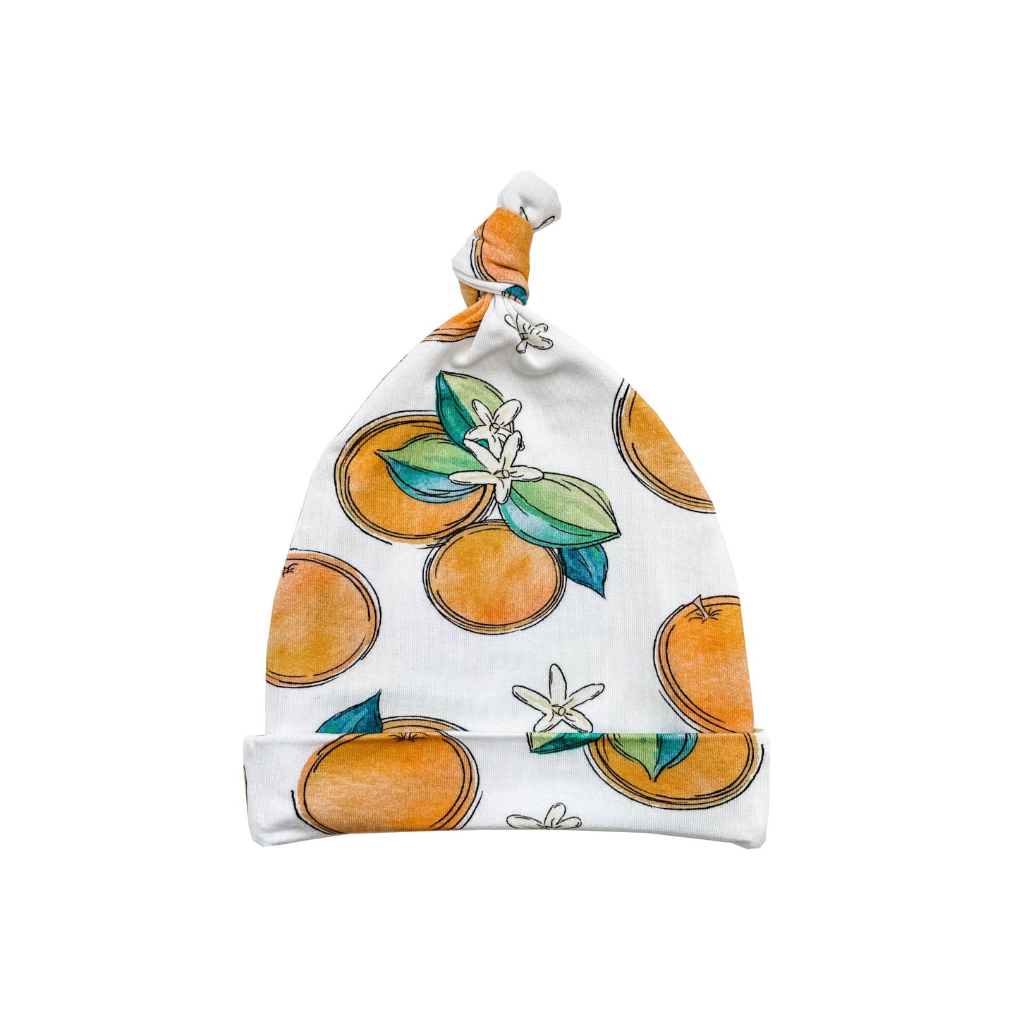 Orange Blossom Knotted Hat Florida Kid
