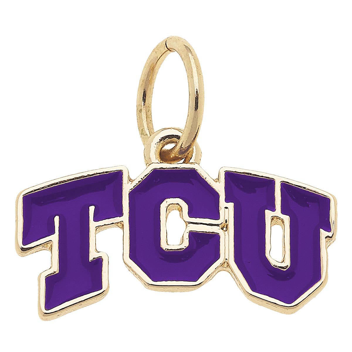 TCU Horned Frogs Enamel Logo Charm Canvas