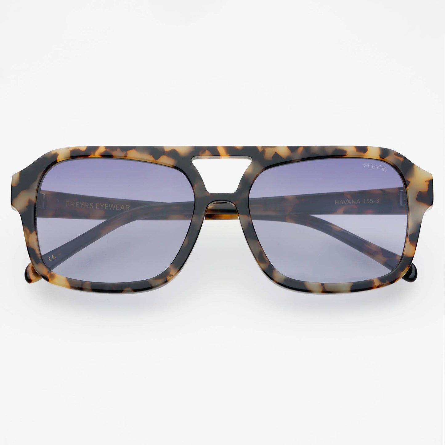 Havana Acetate Aviator Sunglasses Tortoise Freyrs 155-3