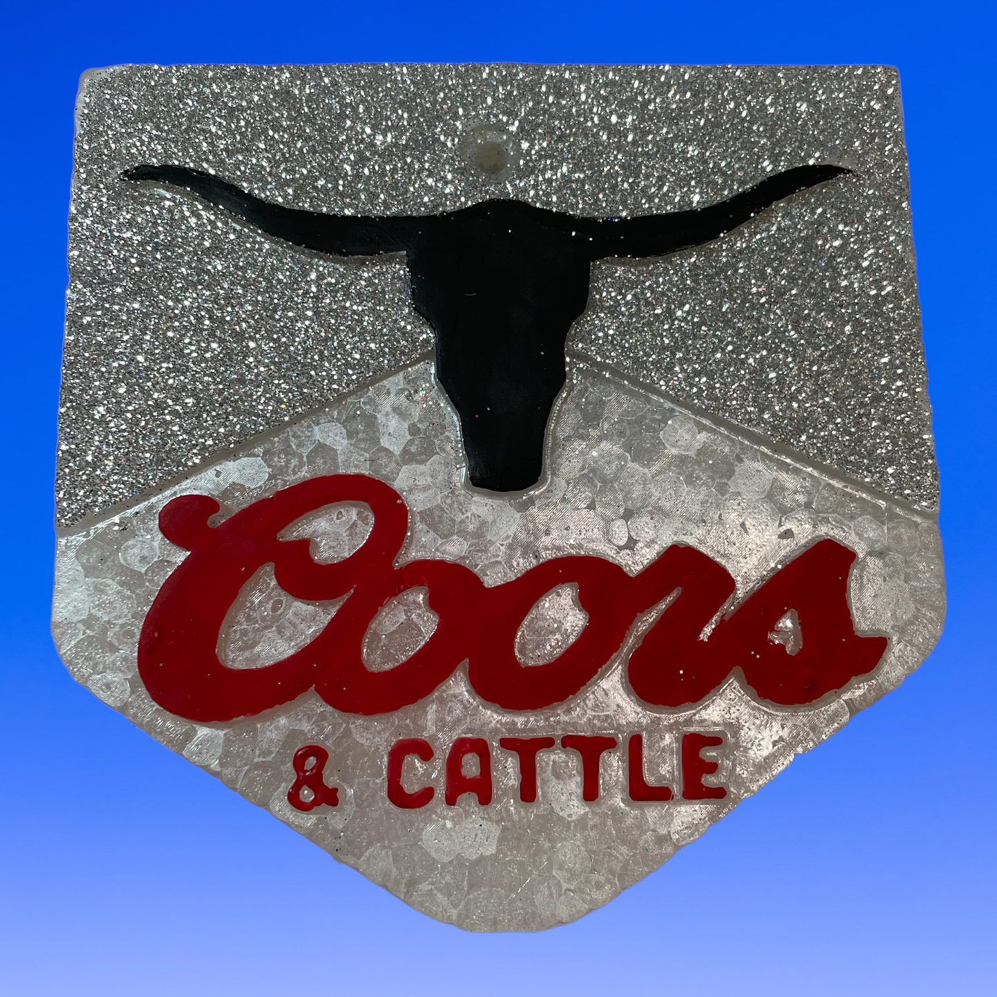 Beer & Cattle Car Freshie painted feather