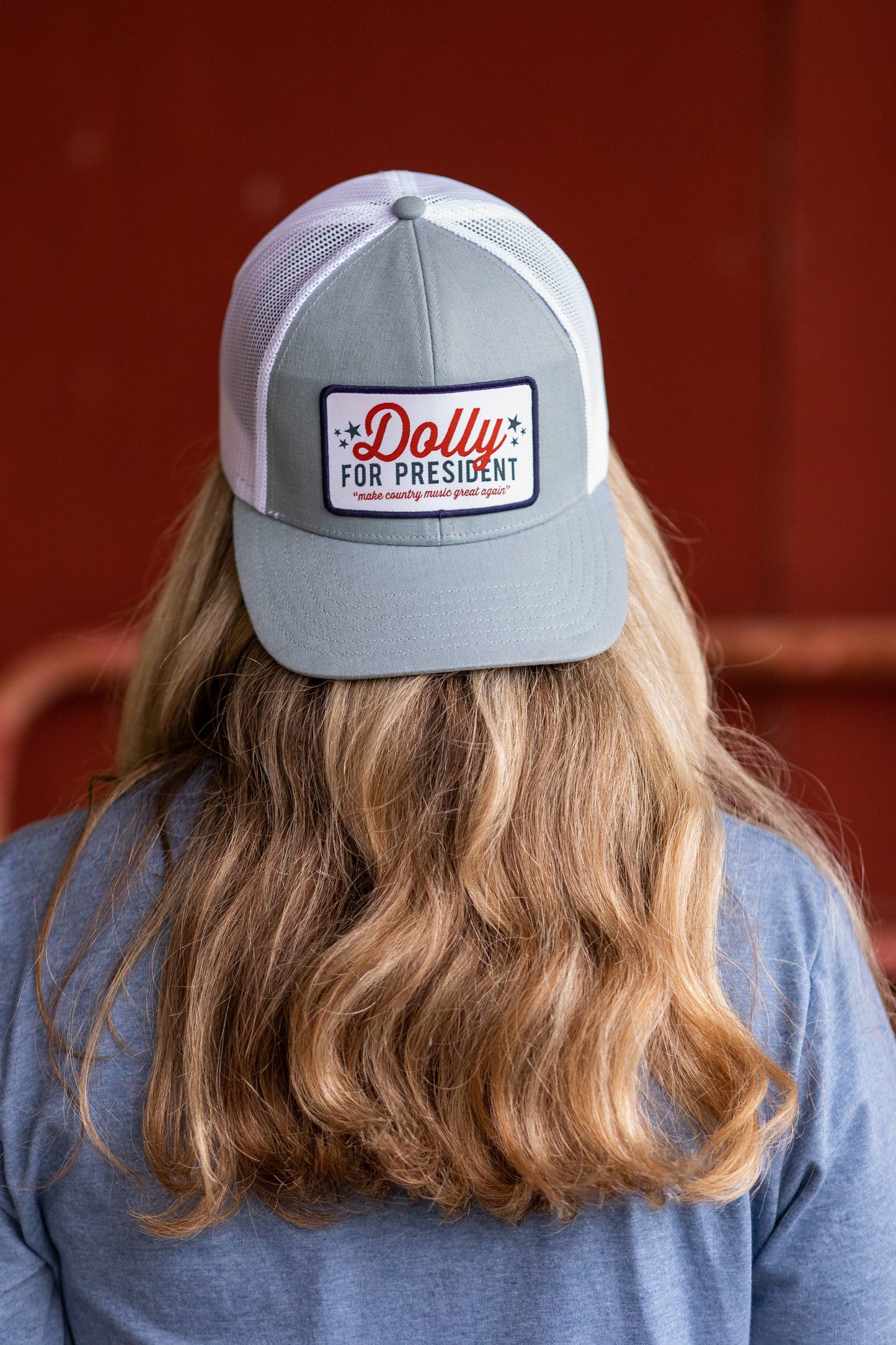 Dolly for President Patch - Trucker Hat Southern Fried Design Barn