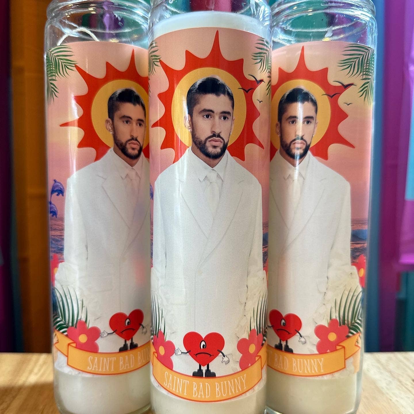 Bad Bunny Altar Candle