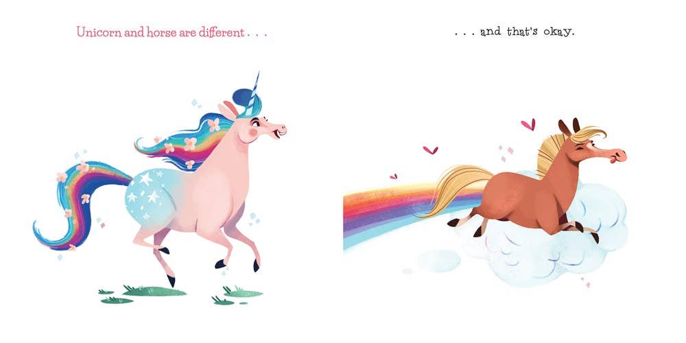 Unicorn and Horse are Friends Familius