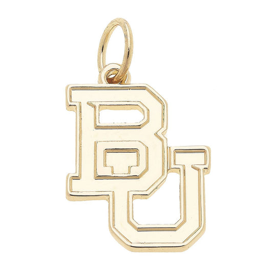 Baylor Bears Shiny Gold Logo Charm Canvas