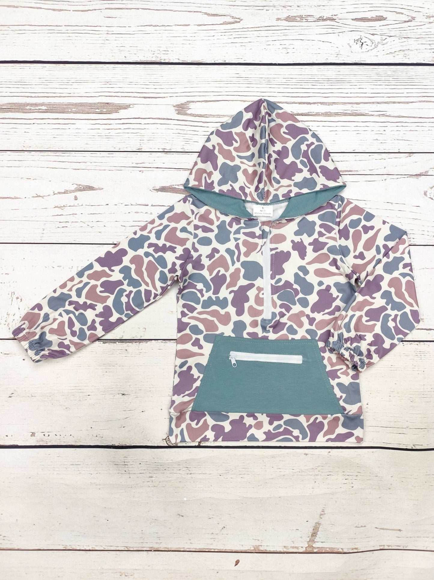 Kids Camouflage Hoodie With Pocket: Sassy Kid