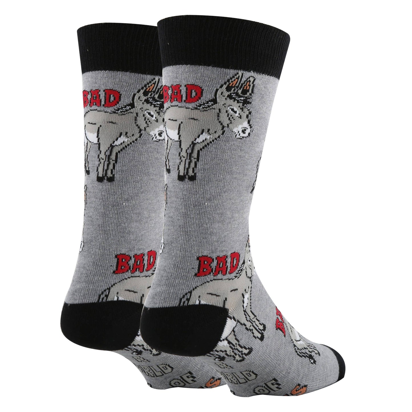 Bad Ass | Men's Funny Cotton Crew Socks /Oooh yeah sock