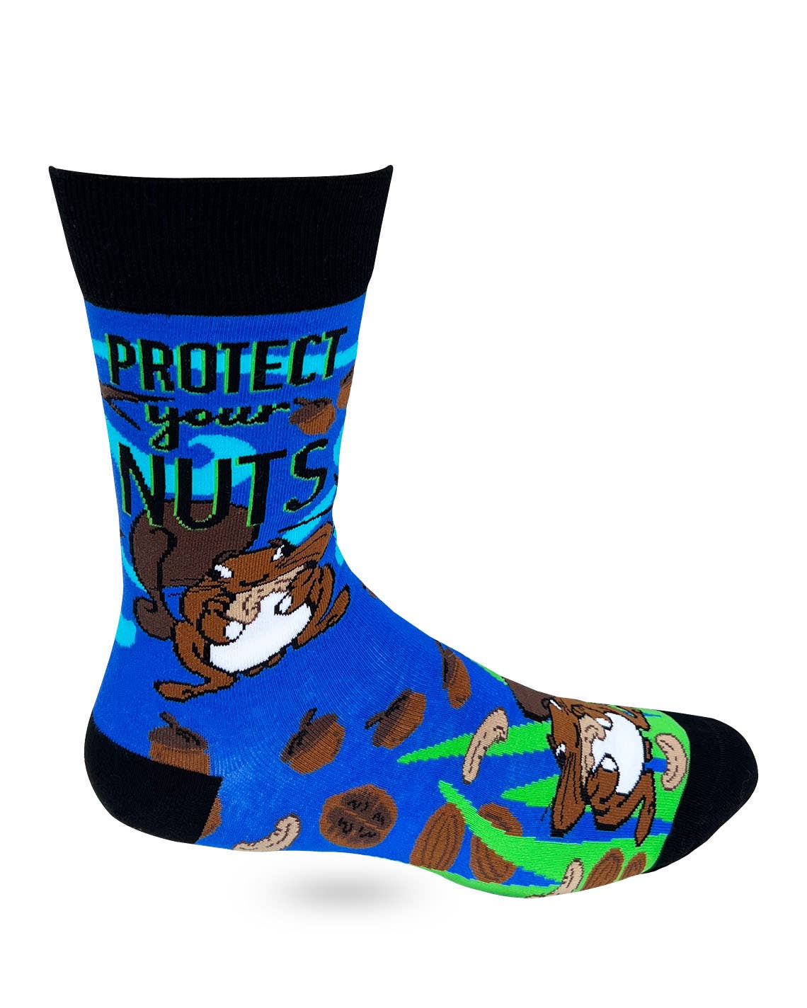 Protect Your Nuts Men's Novelty Crew Socks Fab Daz
