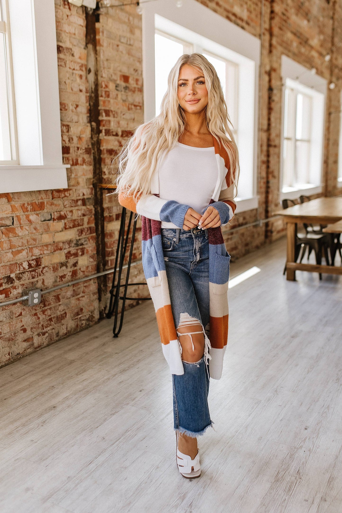 Ramona Knit Color Block Cardigan: Multicolor Liam