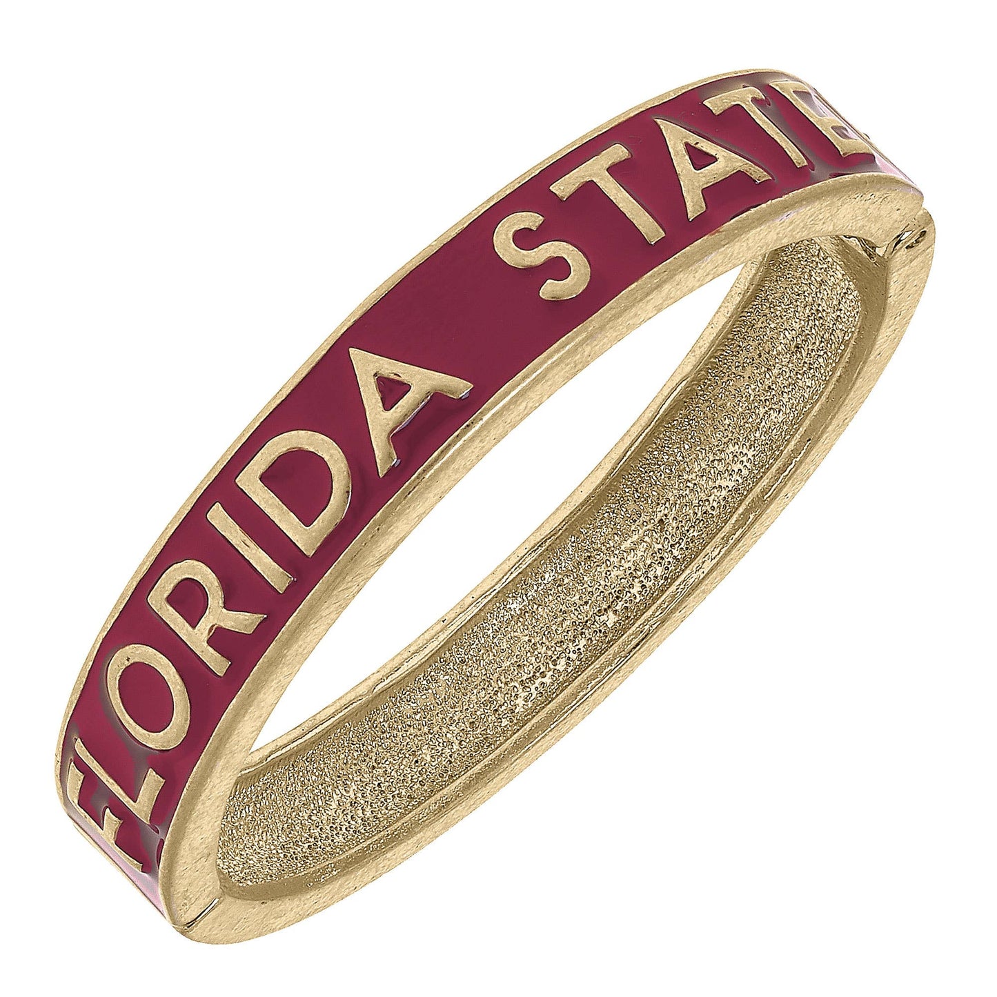 Florida State Seminoles Enamel Hinge Bangle: Black