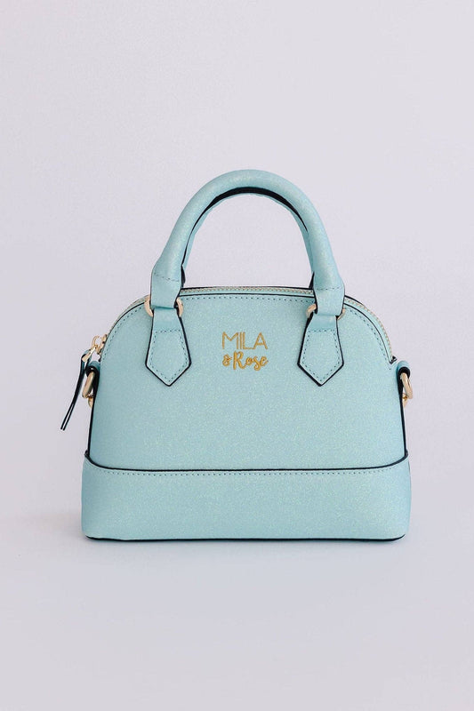 Aqua Glitter Girl's Crossbody Purse Mila