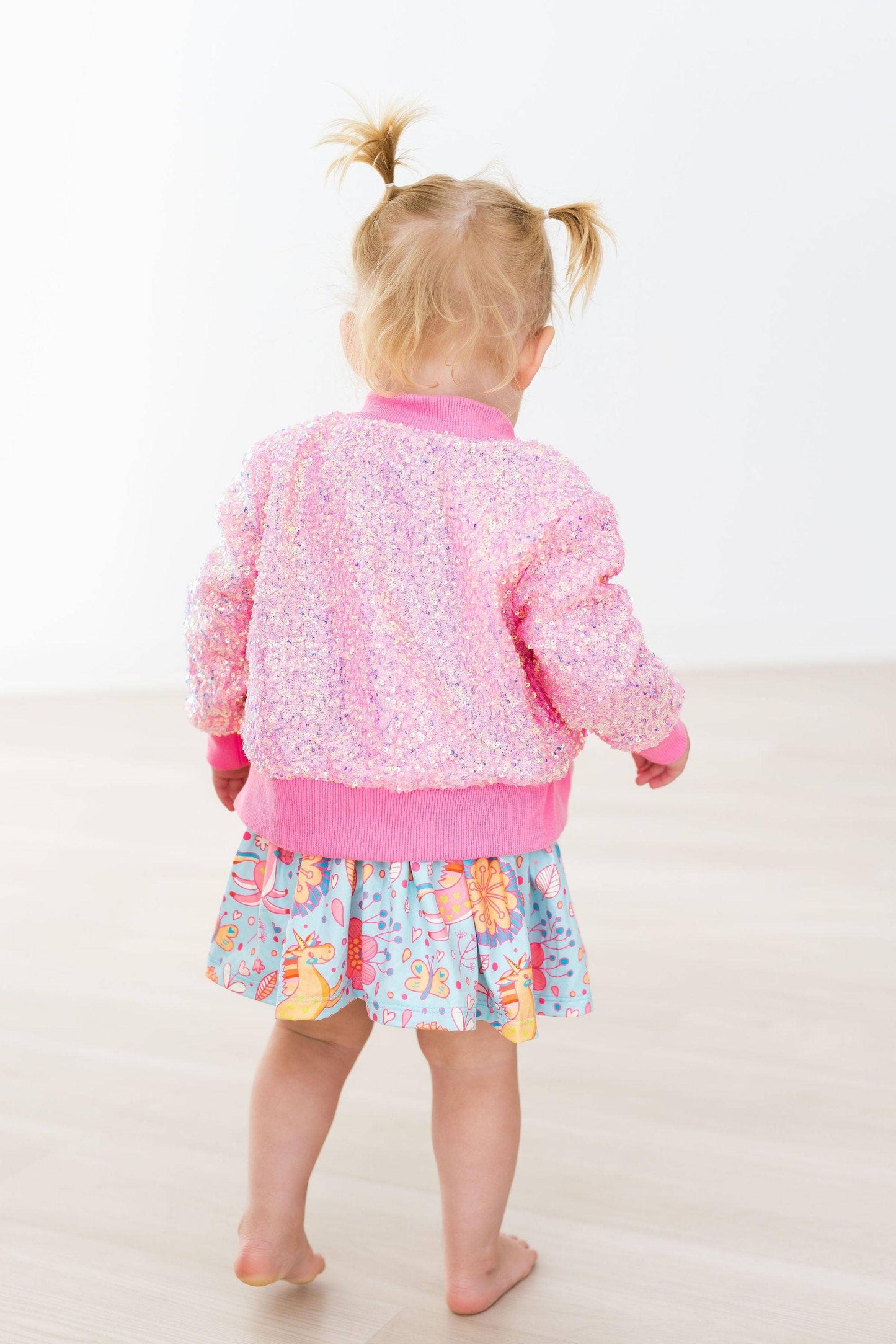 Bubblegum Pink Sequin Jacket: Mila and Rose
