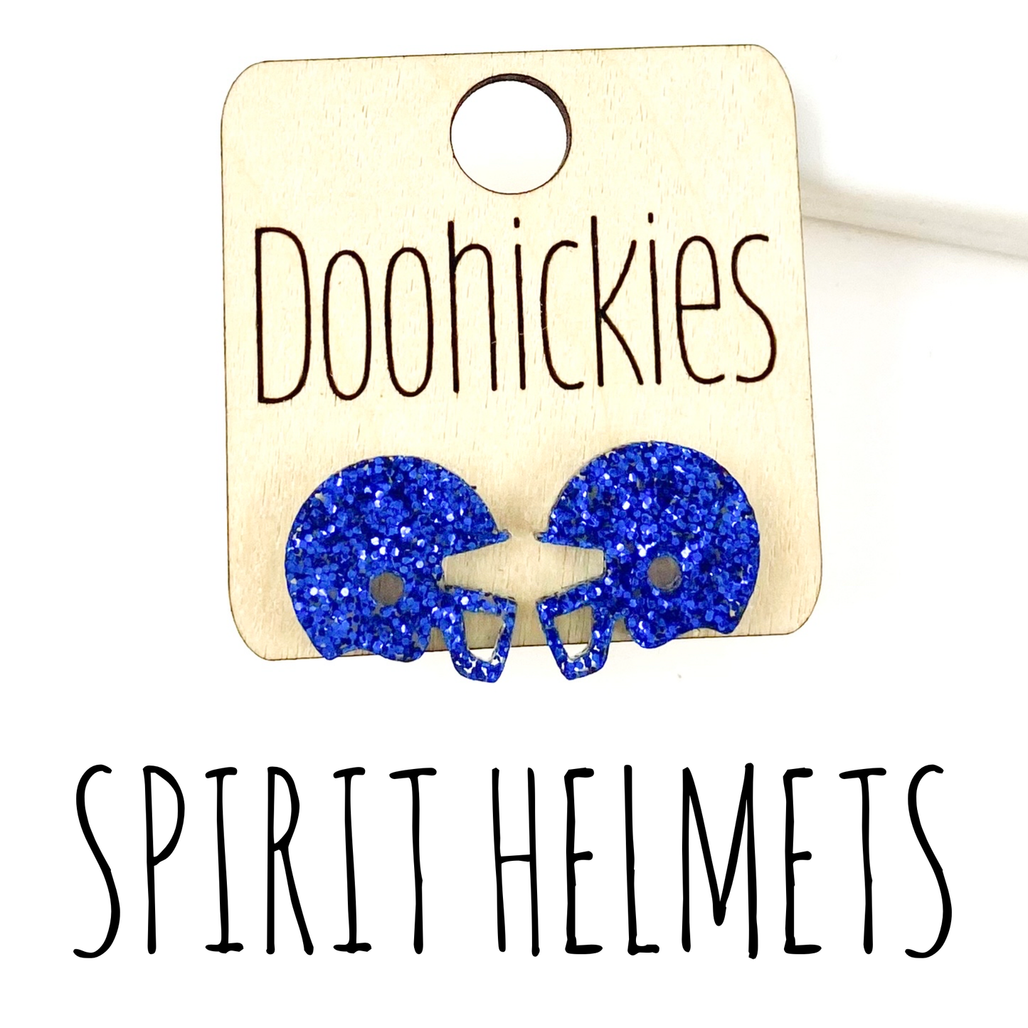 Helmet Studs Earrings: Maroon Glitter Doohickie