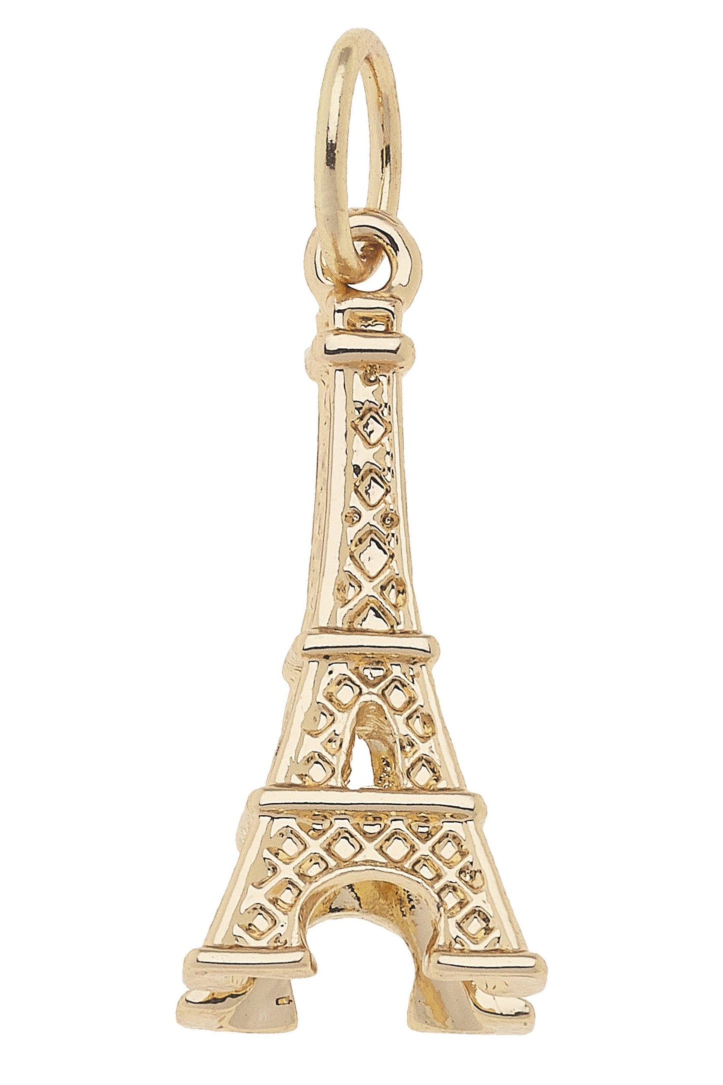 Eiffel Tower Charm in Shiny Gold canvas