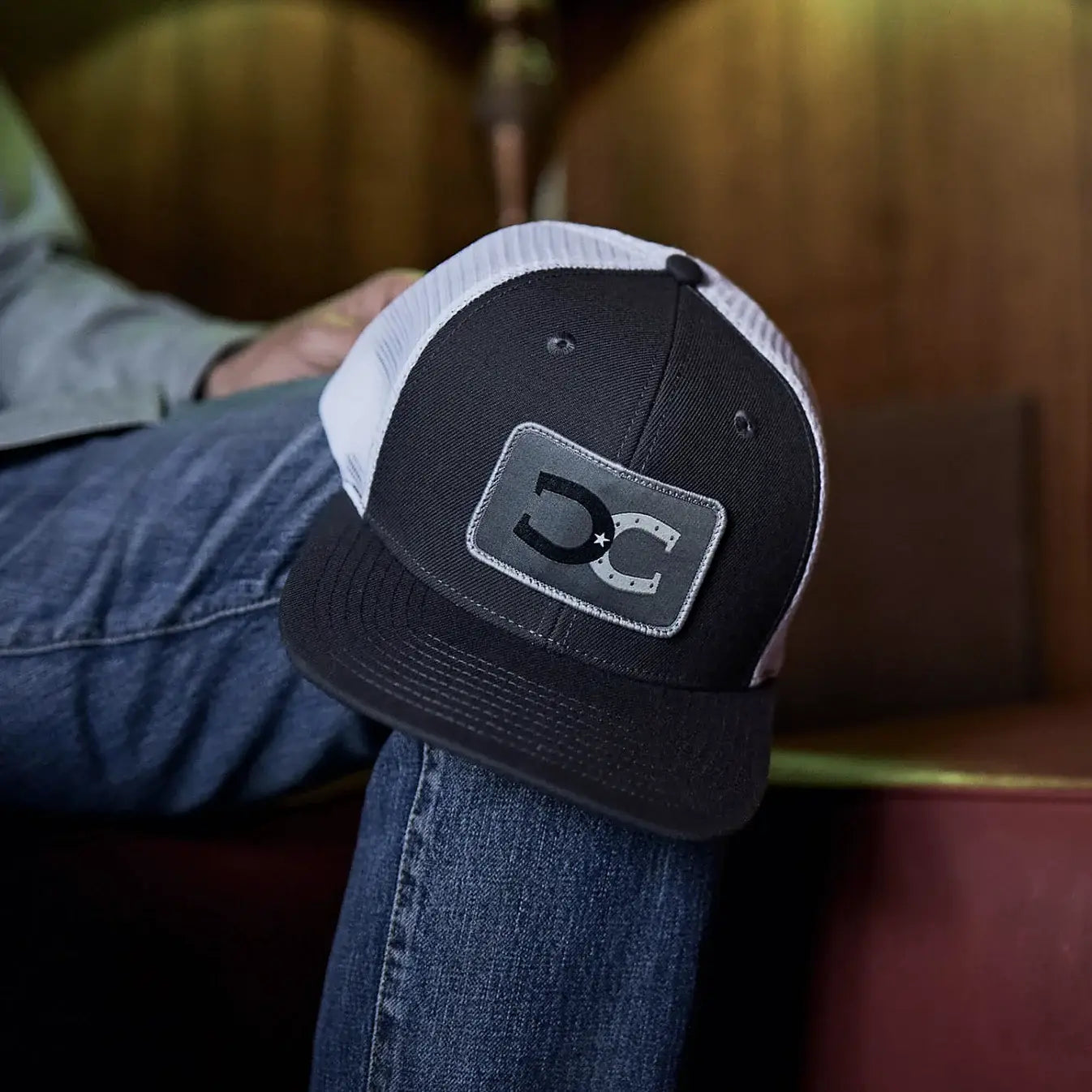 Flat Bill Double Horseshoe Branding Iron Hat