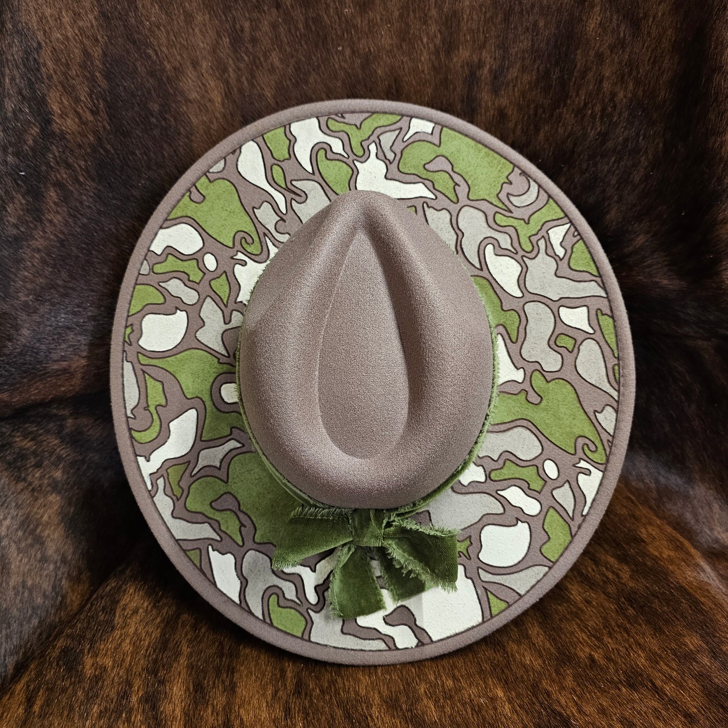 LaserEngraved & Hand-painted Camouflage Hat