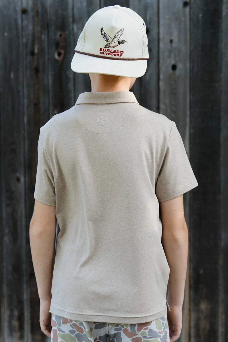 Youth Polo Heather Khaki Burlebo