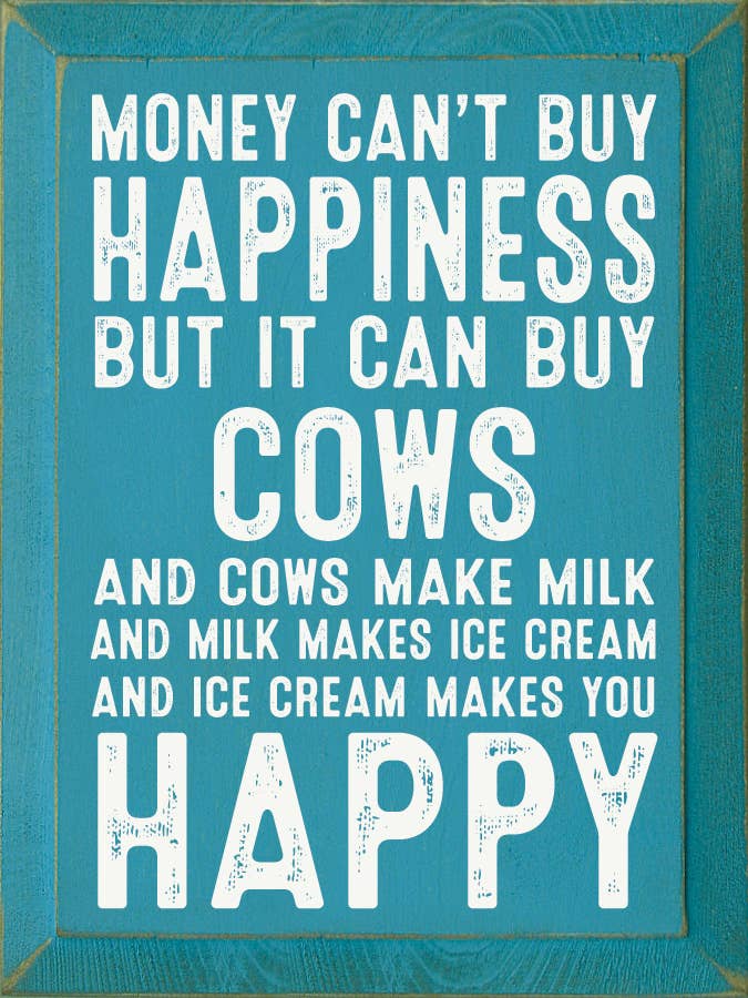 Money can't buy happiness but it can buy cows…: Old Cottage White