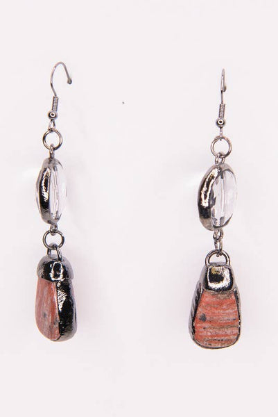 Pica Drop Jeweled Earrings - Agate Liv Rocks