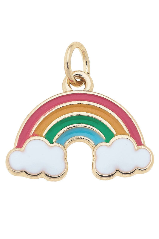 Rainbow Enamel Charm in Multi Canvas