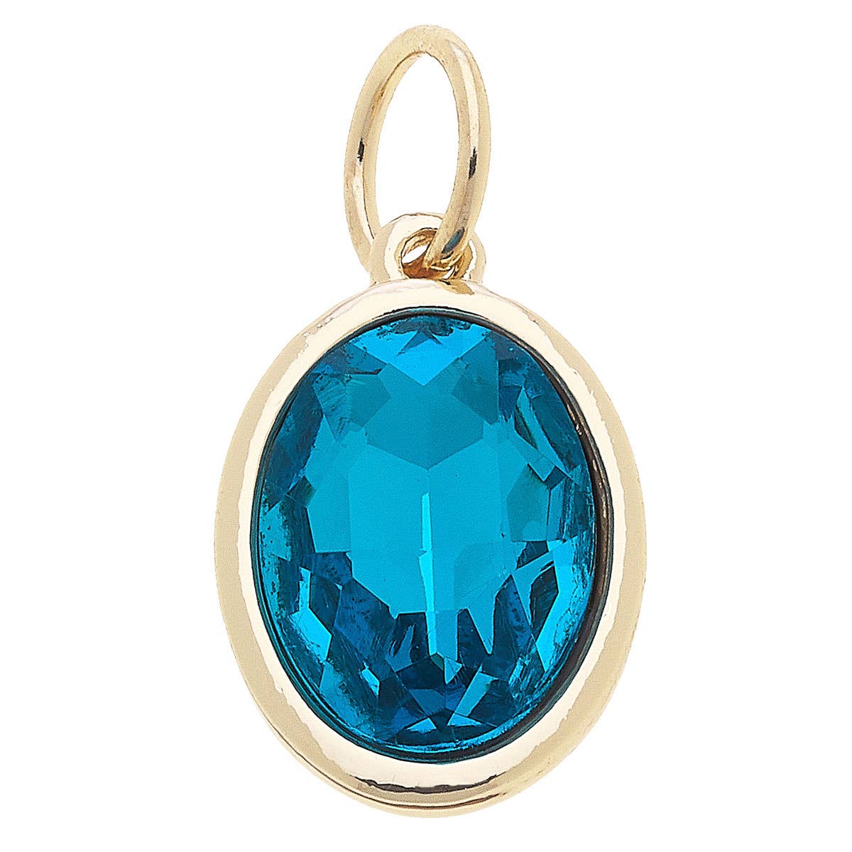 Glass Birthstone Charm: April / "Diamond" Clear canvas