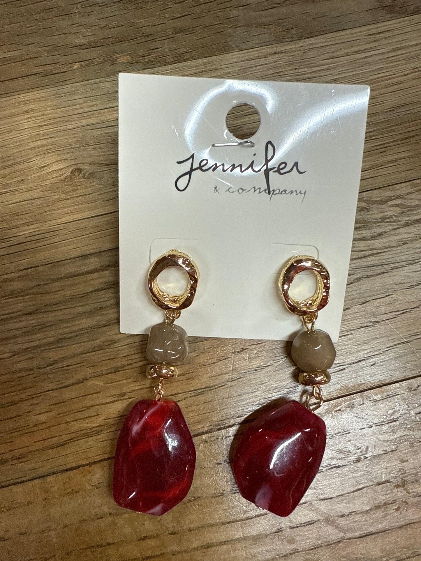 Jennifer & company marble stone earrings