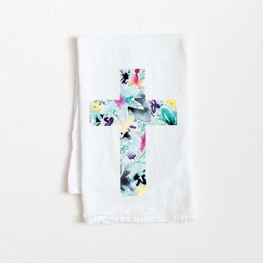 Cross Flour Sack Tea Towel: Towels with Hangers Amanda Klein