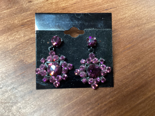 Purple Crystal earrings