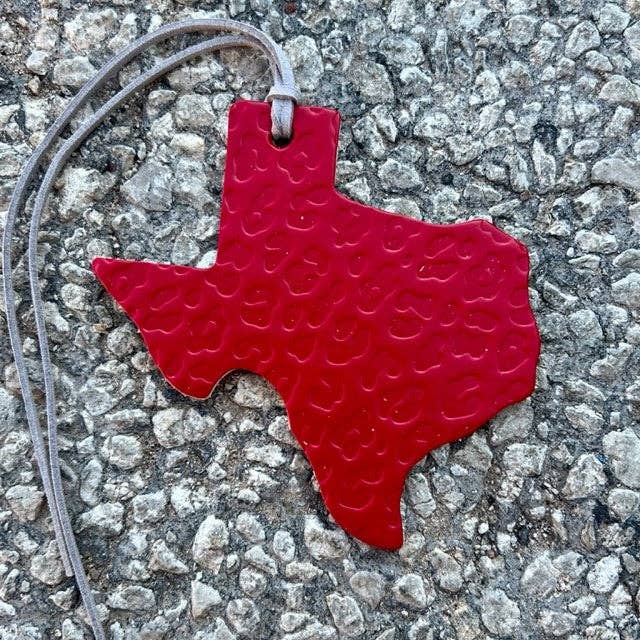 Texas Shape Leather Cheetah Air Freshie Fuchsia / Butt Naked Callahan