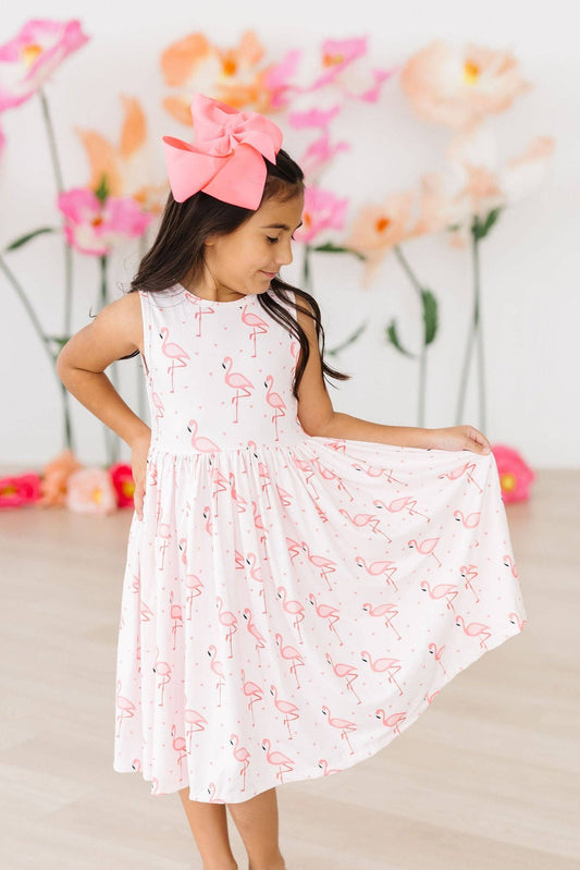 Pink Paradise Tank Twirl Dress: Mila