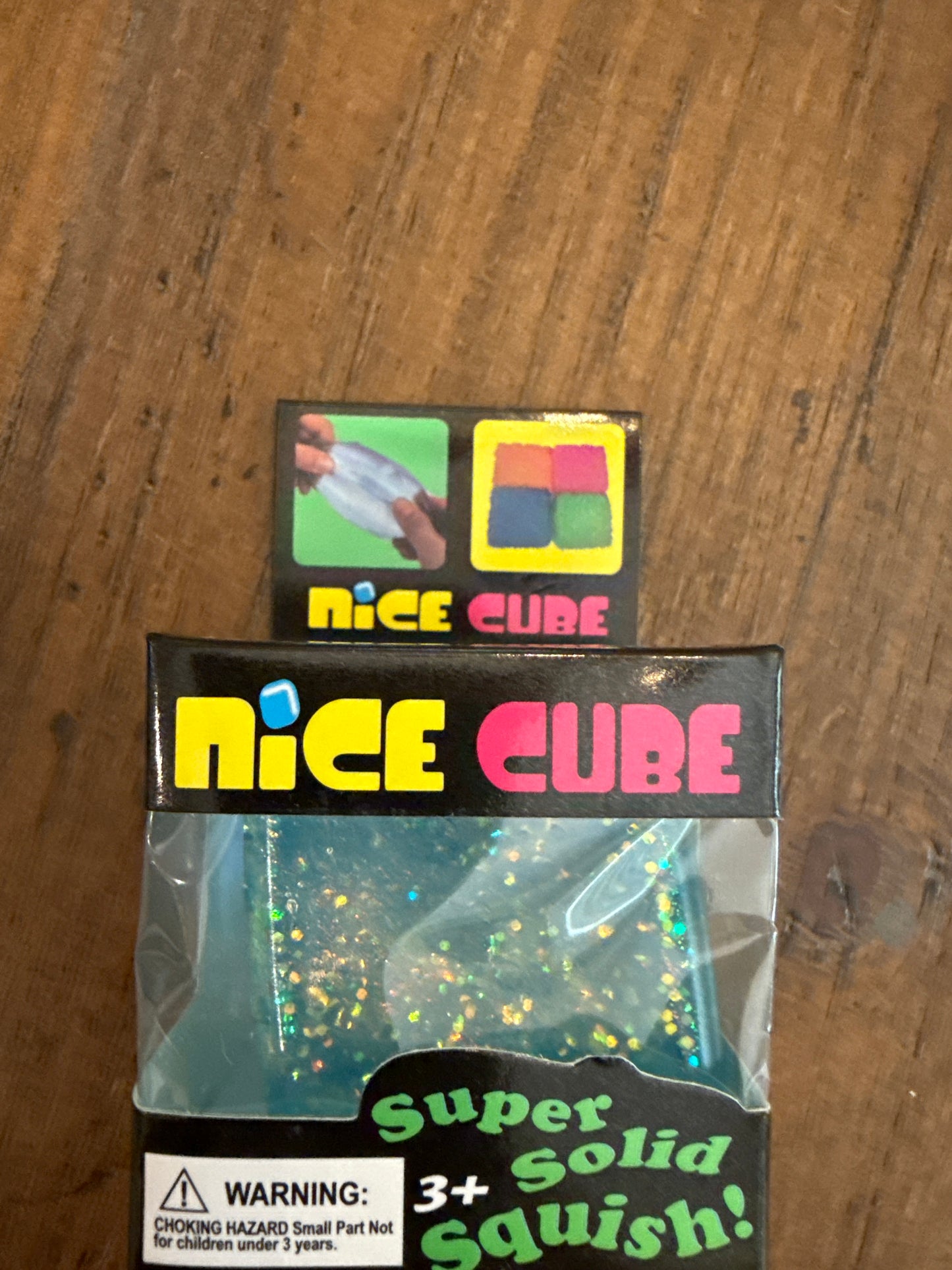 Glitter Cube Squishy Toy