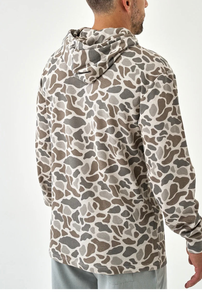 Classic Deer Camo Thermal Hoodie Burlebo