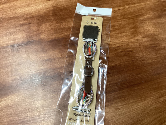 Leather watch band