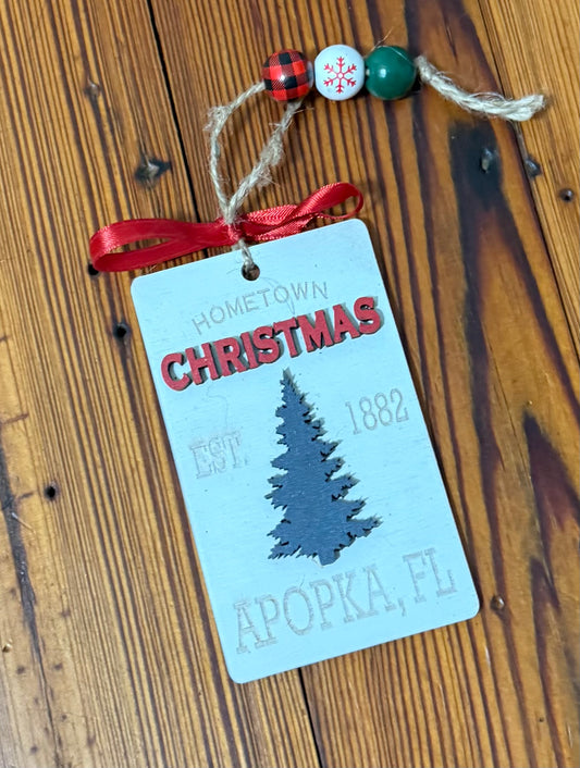 Apopka Hometown Wooden Ornament