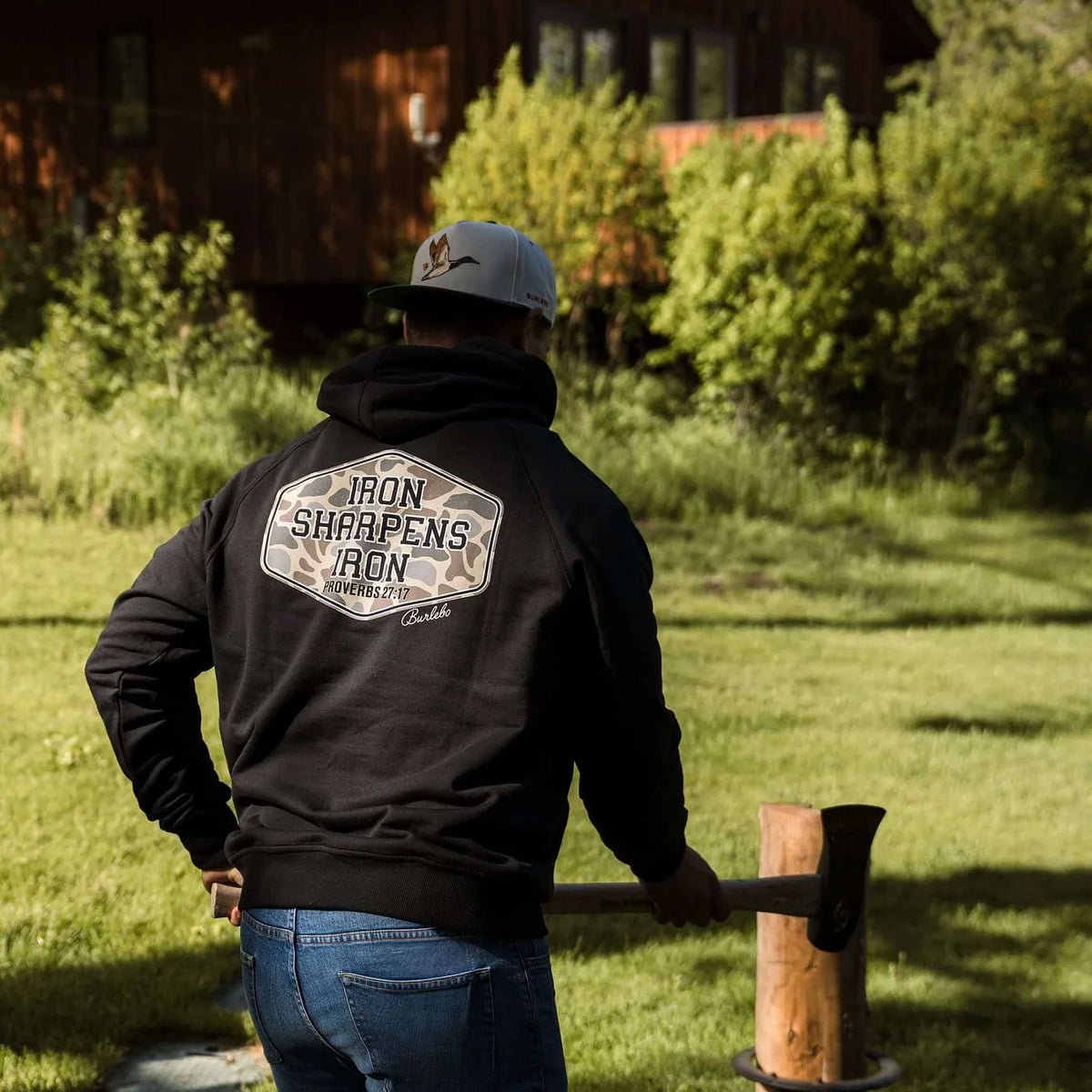 Iron Sharpens Iron Burlebo Fleece Hoodie TX FH-ISI-BLK