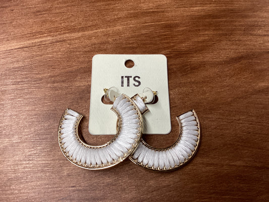 ITS Sense white silk earrings