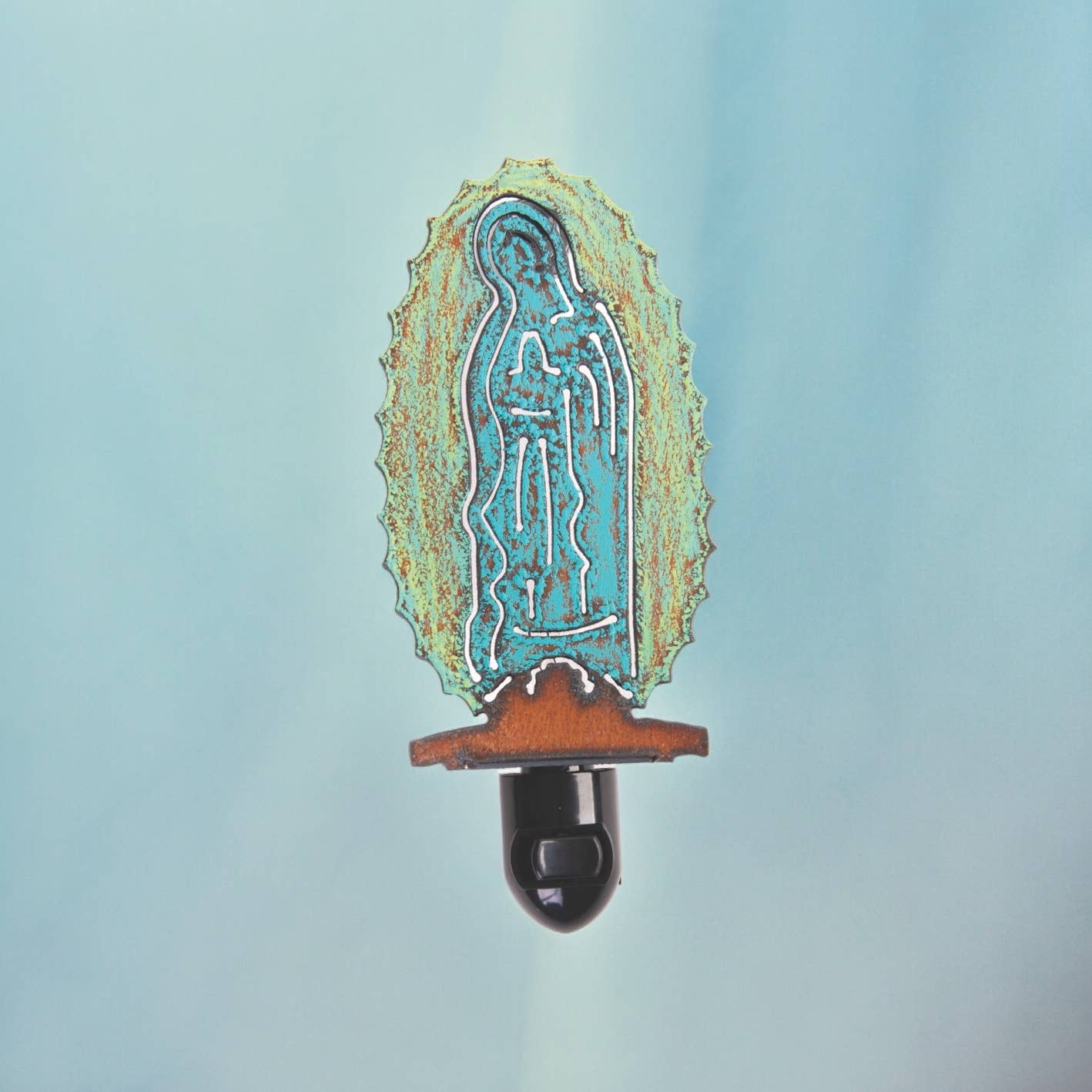 Guadalupe Nightlight metal lantern religious inspirational